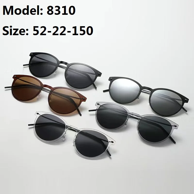 

Polarized Sunglasses Men Women Screwless Ultralight Sun Glasses Round Frames Denmark Designer Eyewear Prescription Eyeglasses