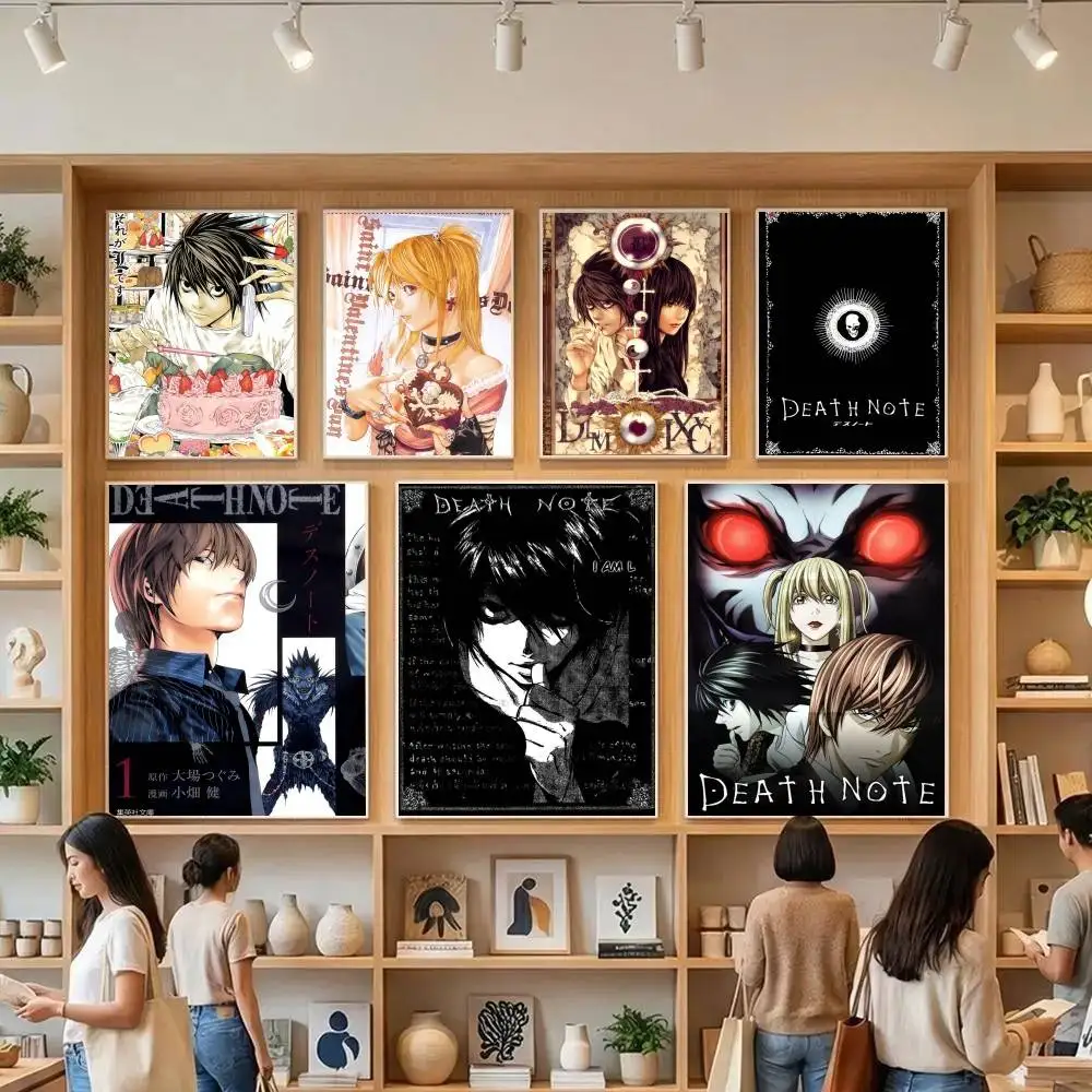 Anime D-Death Note JAPAN   Vintage Posters Sticky Retro Kraft Paper Sticker DIY Room Bar Cafe Kawaii Room Decor