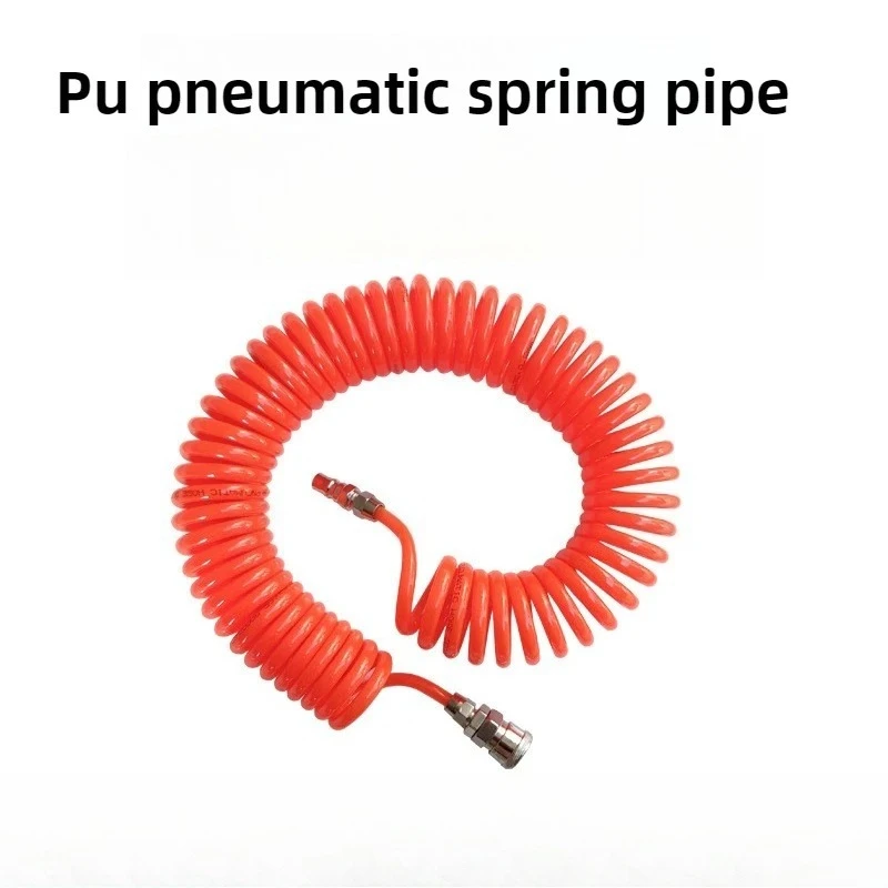 PU Spring Thread Hose Pure Virgin Material Retractable Spiral Air Tube for Air Compressor Pneumatic Pipeline Connection