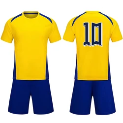 2 pezzi Sportswear Kids Boys Football Jersey Set Quick Dry bambini Soccer Training Uniform Suit