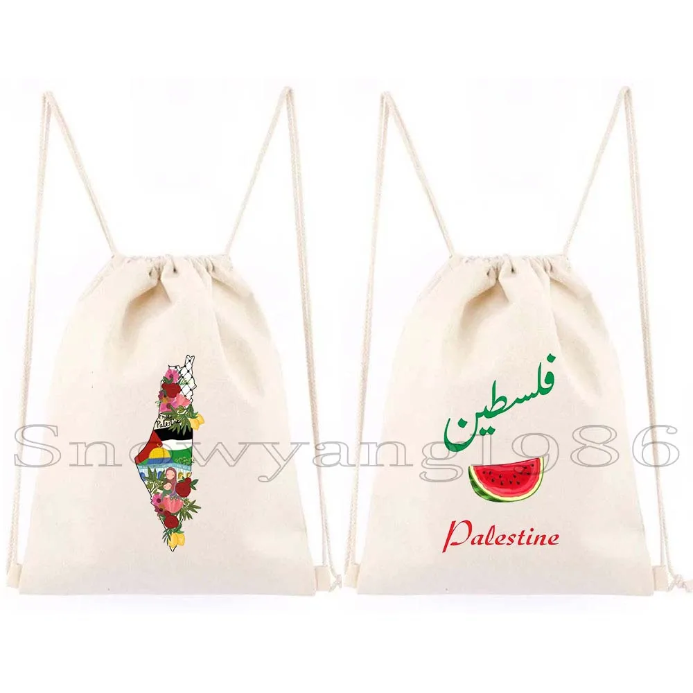 

Arabic Tatreez Embroidery Pattern Al Aqsa Mosque Peace Gifts Calligraphy Drawstring Bags Soccer Backpack Gym Sackpack String Bag