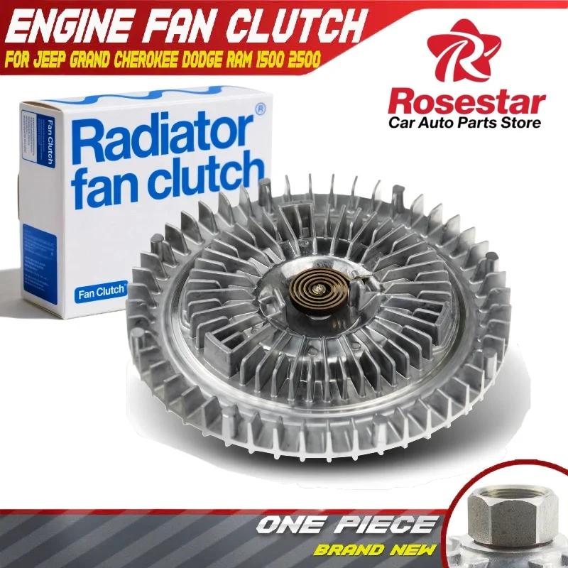 

Rosestar Cooling Fan Clutch for Dodge Ram Jeep Grand Cherokee Liberty 3.7L 4.0L 4.7L 5.9L 55116813AA, 77652, 52028944AB