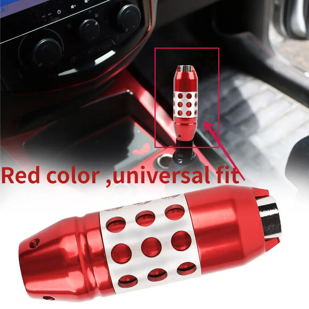 

Universal Accessories Red Aluminum Automatic AT Car Racing Gear Shift Knob Lever Shifter Interior Replacement Parts