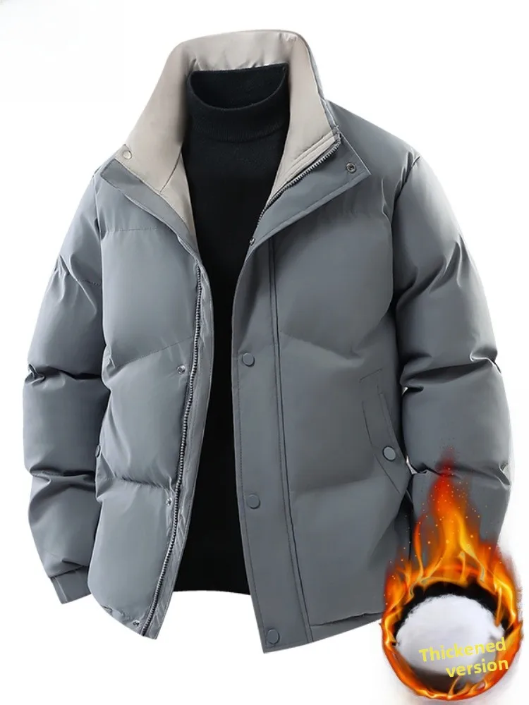 

Paul Winter down Cotton Jaet Men Loose Stand Collar Spor Casual Warm Middle Youth Cotton Coat Upper Apparel