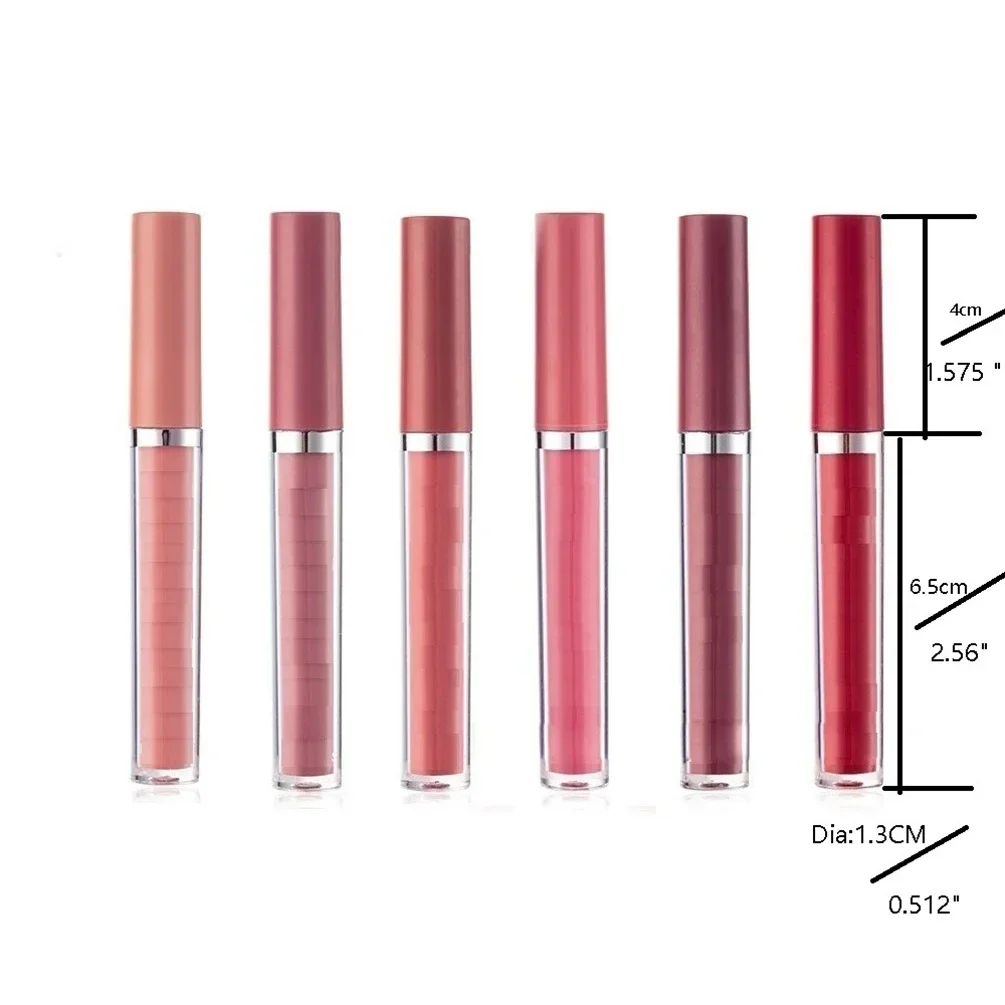 Lip Gloss Private Label Pigment Long Lasting Waterproof Non-stick Velvet Matte Custom Logo Makeup Bulk Cruelty Free Pink Package