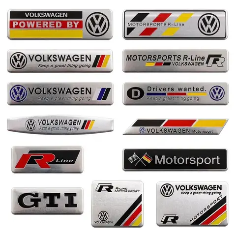 Personalisierter Kofferraumaufkleber mit Metallemblem für Volkswagen Golf 5 Polo Golf 7 5 6 Mk6 7 R 7 Gtd Mk7 Mk4 Mk5 GTI