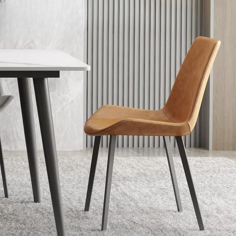 

'Modern New Design Leather Dining Chairs Comfortable Restaurant Furniture Elegant and Style for Leisure Time
