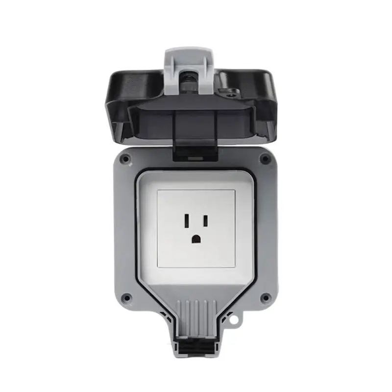 [NEWA08R】 Industrial Grade IP66 Waterproof Socket Universal Us Plug Outdoor Charging 3 Pin Design