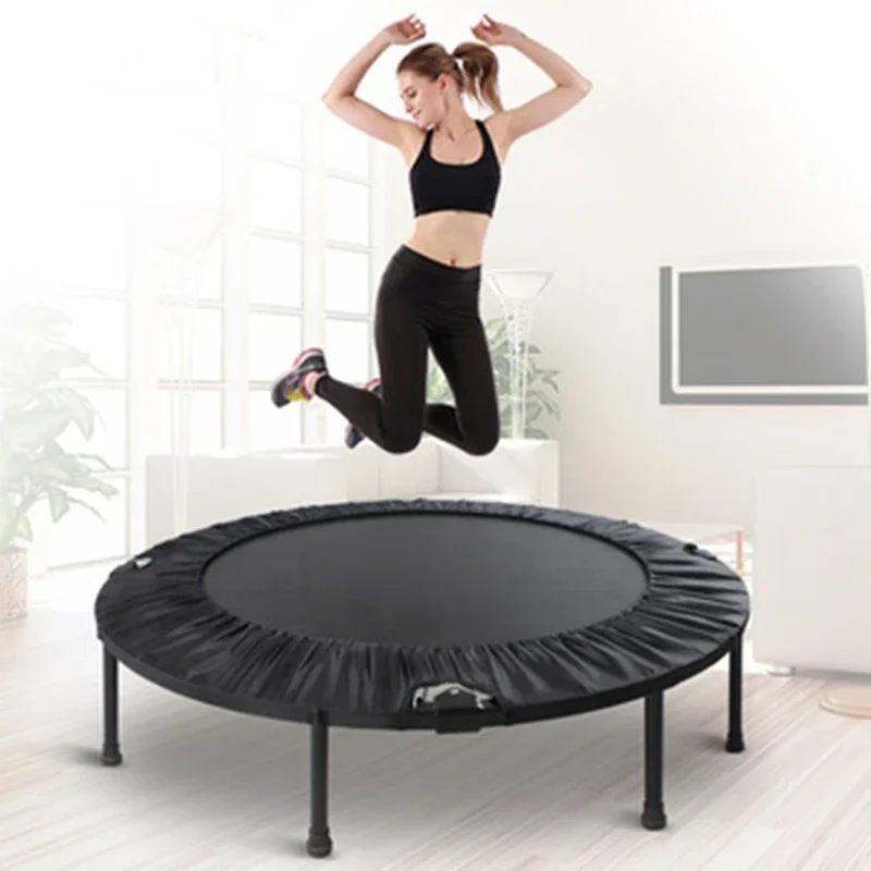 

Folding Trampoline Quiet and Safe Bounce Access Gym Equipment Fitness Exercise Indoor Gymnastic Mini Trampoline