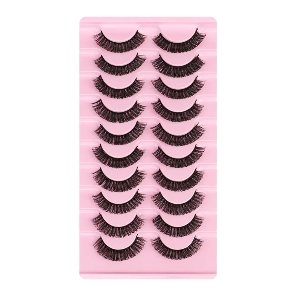 10Pairs Russian Strip Lashes Fluffy Mink Lashes 3D False Eyelashes Russian Volume Eyelashes Fake Eyelash Extension Make Up