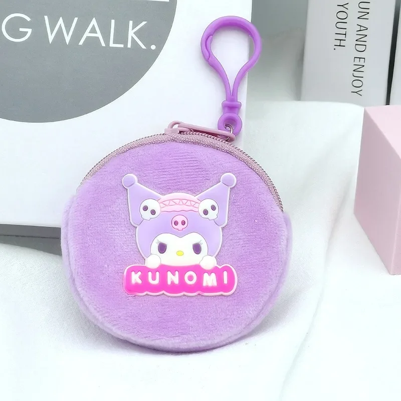 Sanrio Cartoon Hello Kitty Girl Earphone Bag Kuromi Cinnamoroll My Melody  Pochacco Anime Zero Wallet Girls Christmas Gifts