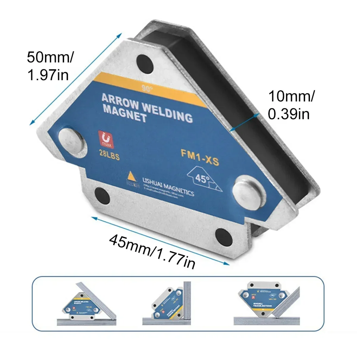 25KG Magnetic Welding Holders 4Pcs Multi-angle Solder Arrow Magnet Weld Fixer Positioner Ferrite Holding Auxiliary Locator Tools