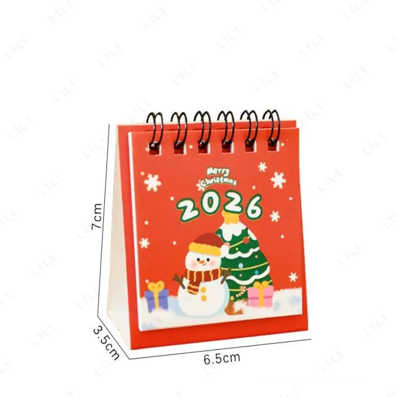 2026 Christmas Mini Calendar Cute Desktop Ornament Calendar Creative Pocket Portable Small Calendar Year End Gift