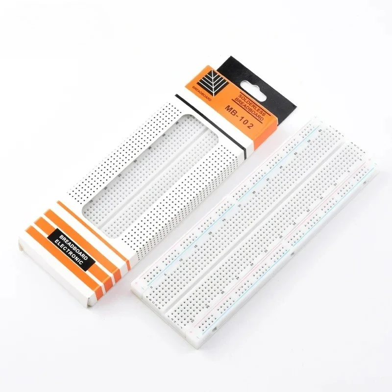 830 Points Breadboard MB-102 Solderless Bread Board Large PCB 165x56mm for Arduino ESP32 Raspberry Pi DIY Protoboard
