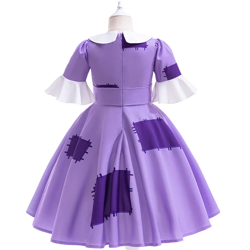 Anime The Amazing Digital Circus Ragatha Cosplay Costume Children Kids Girls Puple Dress Suit Halloween Outfit Uniform