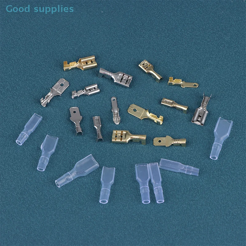 Kit Komprehensif 120/270/315 Buah, Terminal Crimp Sekop Pria & Wanita 2.8/4.8/6.3Mm, Konektor Listrik Kawat