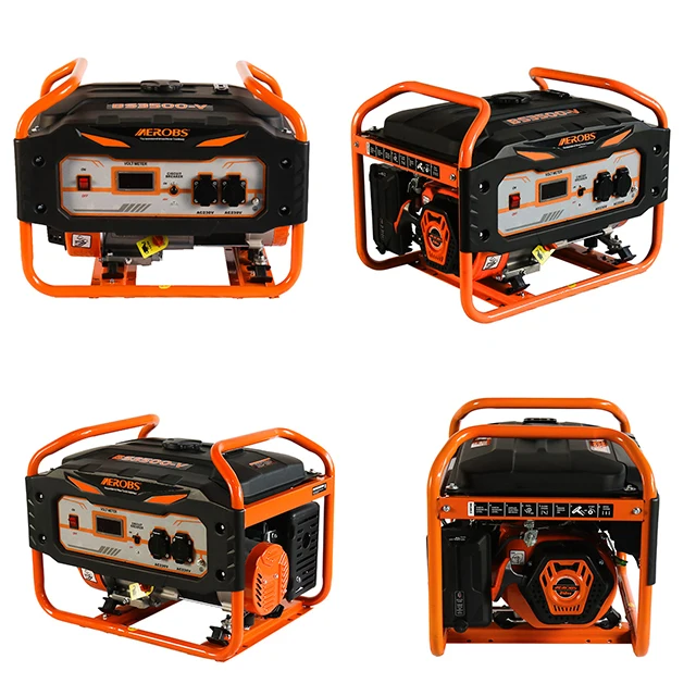 

2000W-8000W Electric Start Generator 220V/110V/380V Open Frame with Optional 4-Stroke Engine Configuration Recoil Start