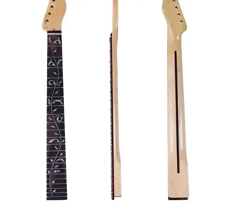 

22-fret rosewood fingerboard 6-string electric guitar with carved neck, glossy maple guitar for professional DIY modification