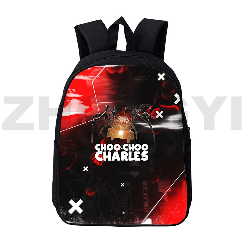 3D Choo-Choo Charles Anime Backpack Men Outdoor Sport Schoolbag 12/16 Inch Study Gifts Book Bag for Kids Women Laptop Travel Bag