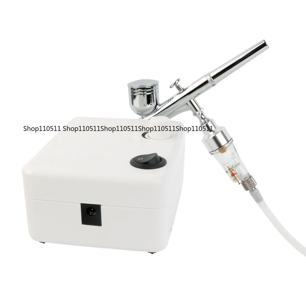 Mini Air Compressor Airbrush Set, Gravity Feed Nail Art Spray Tool Kit 100-240V