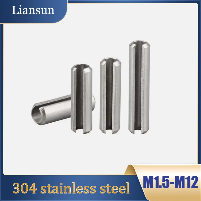 

1-100pcs Spring Type Straight Pins Slotted M1.5 M2 M2.5 M3 M3.5 M4 M5 M6 M8 M10 M12 304 Stainless Steel Length 5mm To 100mm