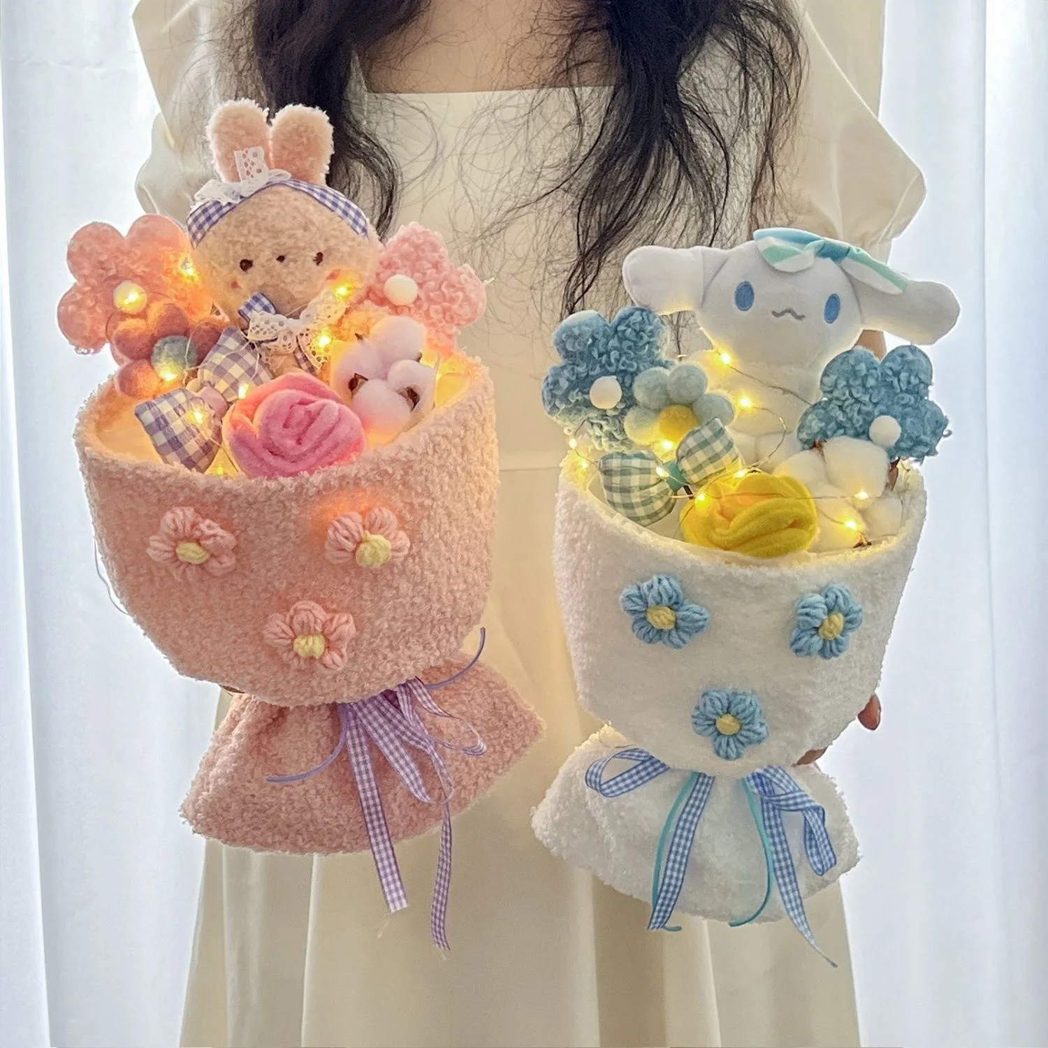 

28 см Sanrio Hello Kitty букет милый мультфильм Cinnamoroll Kuromi Pochacco цветок дающий подругу бойфренд праздничные подарки