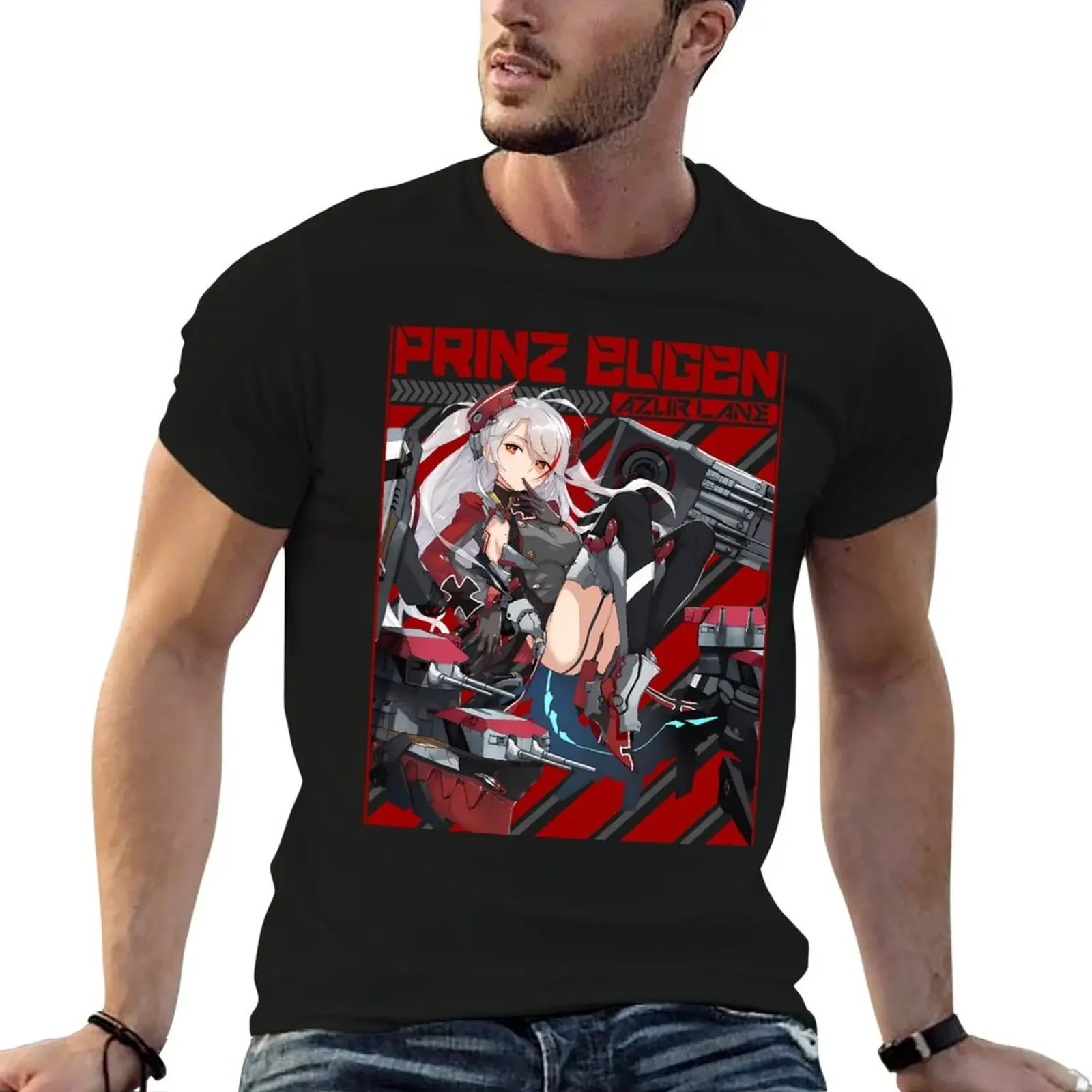 AZUR LANE PRINZ EUGEN T-Shirt anime t shirts rapper graphic tees men clothes