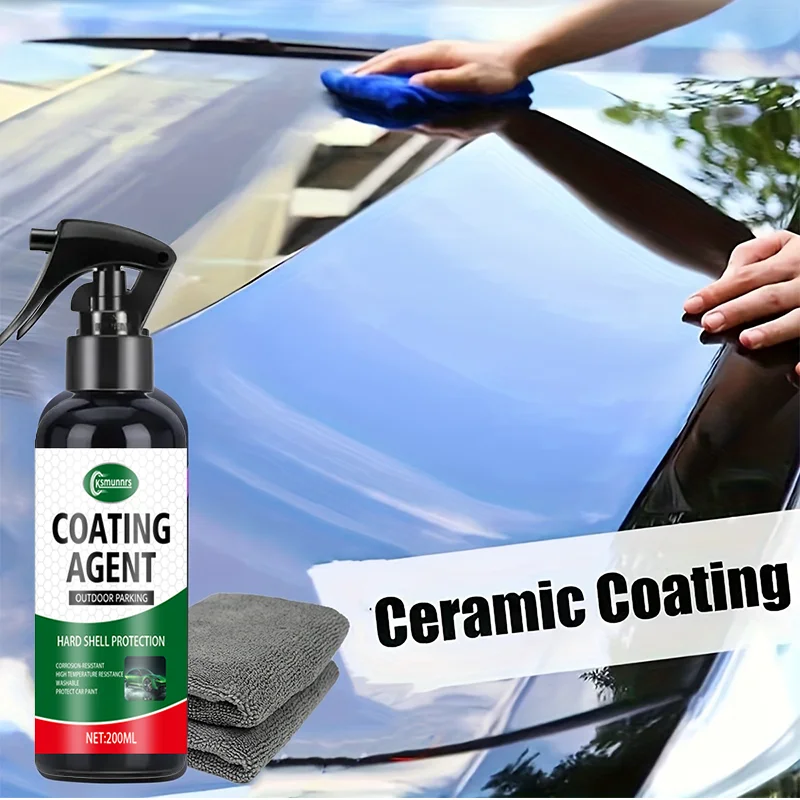 Car Ceramic Nano Coating 3in 1 - Advanced Hydrophobic Coating Spray for Paint Protection, Polishing & Shine, Excellent Scratch R
