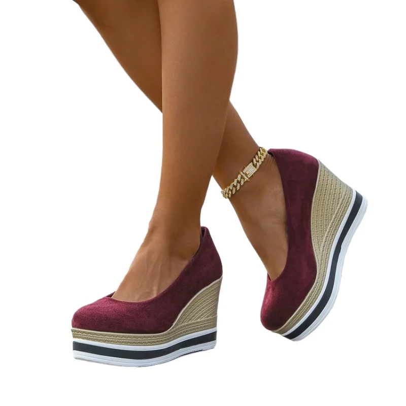 Femmes chaussures mocassins compensées plate-forme talons hauts sandales été 2025 nouvelle tendance concepteur chaussures décontractées robe pompes Sandalias Mujer