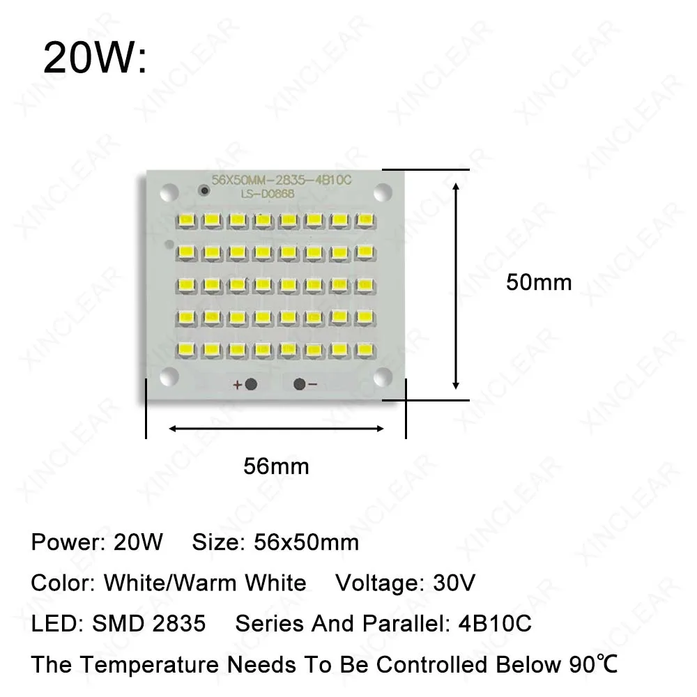 10 ワット 20 ワット 30 ワット 50 ワット 100 ワット 150 ワット 200 ワット 100% フルパワー新生産 SMD COB 2835 LED PCB ボード光源 LED 投光器