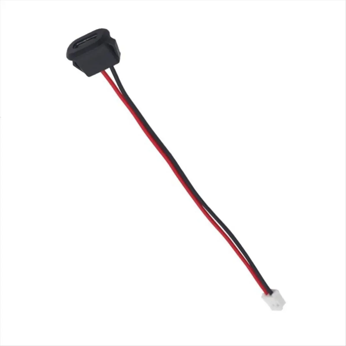 A59E 10PCS USB Type C Direct Pressure Welded Wire Connector Jack Female Lamp Toy Charging Port with Card Buckle White