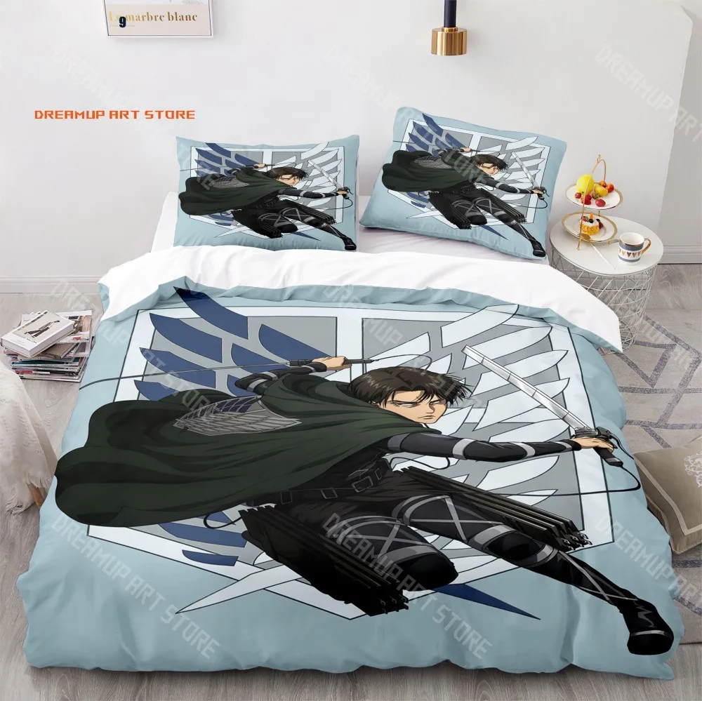 2026 3D Print Attack On Titan Bedding Set Single Twin Full Queen King Size Attack On Titan Bed Set Aldult Kid Bedroom Duvetcover