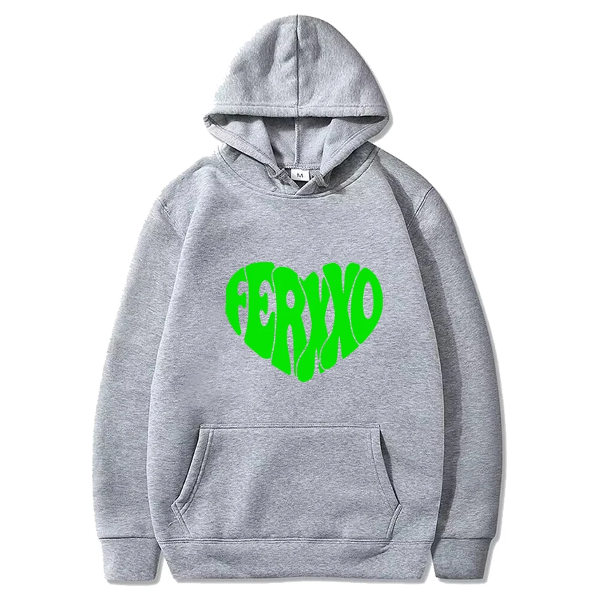 Feid Ferxxo love Graphics harajuku Hoodie 2024 Men Women vintage hip hop streetwear Unisex Casual Fleece Long sleeve Sweatshirt