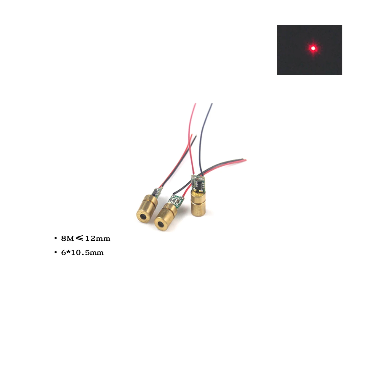 

3pcs 6*10.5mm 650nm 3mw Red Laser Module Dot Laser Positioner