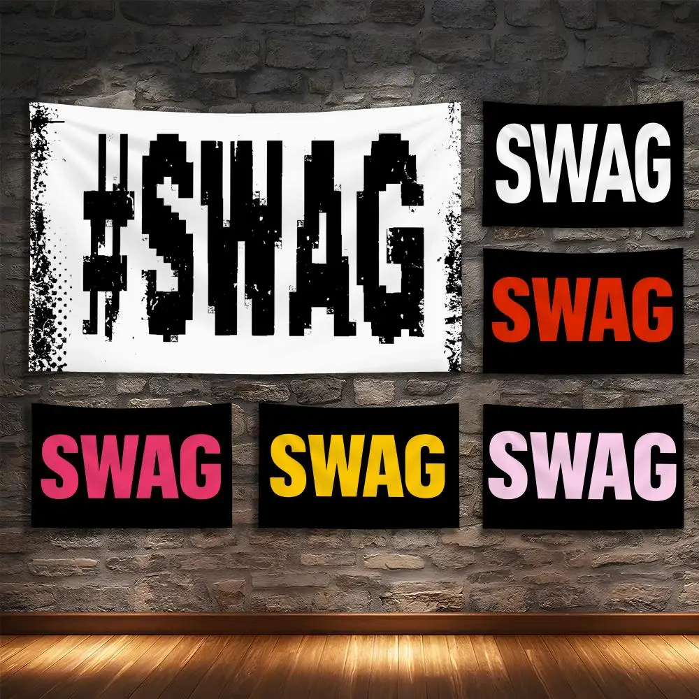 

SWAG Hip-hop culture Tapestry Custom Living Bedroom Party Dormitory interior Wall bohemian Decoration Attached clip