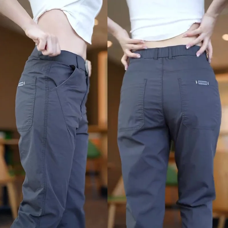 

Ice Silk Men's Casual Pants Summer 2024 Loose Straight Leg Spor Comfortable Breathable Waed ey Long Trousers