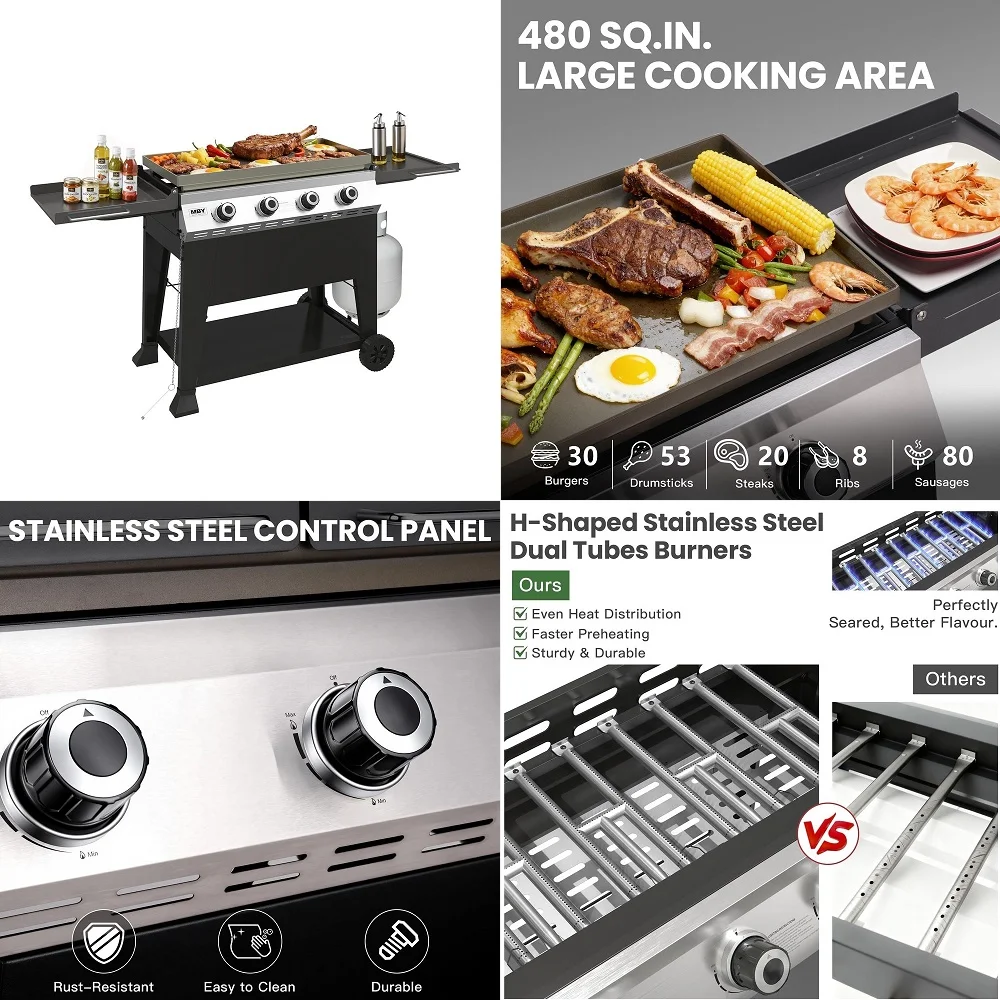 

Pellet Grill Smoker 8 In 1 Outdoor Wood Electric Pellet BBQ Grill With PID Temperature Control And Meat Probe 456 Sq.In Removab