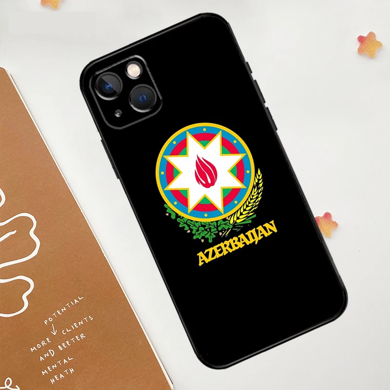 حافظة علم أذربيجان لهاتف أبل آيفون 16 15 14 13 11 12 Pro Max Mini XR 15 16 Plus 16e غطاء حماية #5