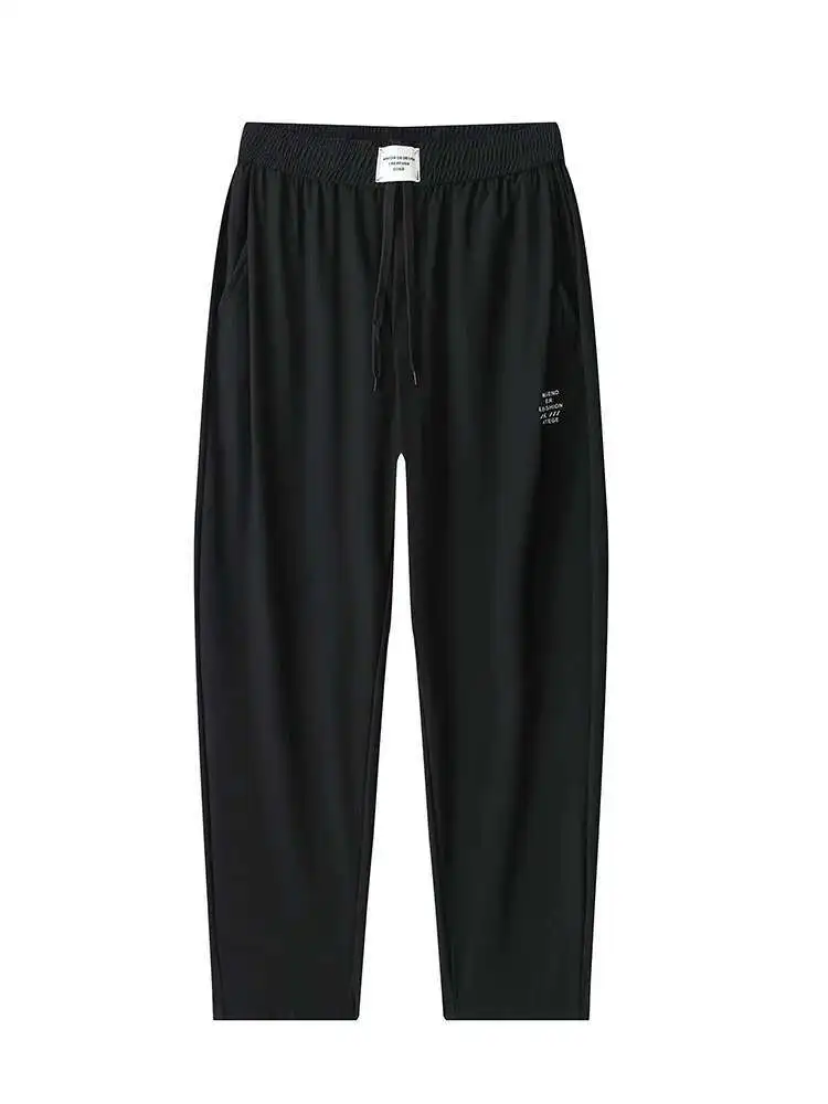 

Летние брюки большого размера 10Xl, мужские дышащие брюки из ледяного шелка, крутые нейлоновые эластичные брюки, мужские повседневные спортивные штаны, большие 8Xl 9Xl