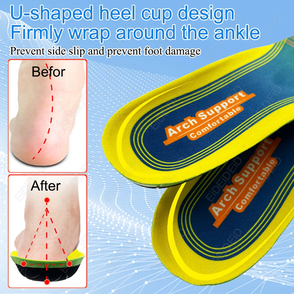 Sports﻿ Insole Arch Support Insole Correction Insole Suitable For Plantar Fasciitis Flat Feet High Arches Soles Foot Pain EID