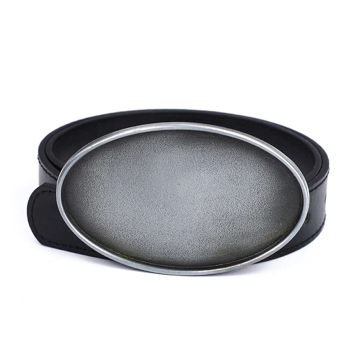 Blank Oval Belt Buckle Matte Sand Grain Surface Metal Belt Buckle DIY Engravable Belt Buckle Replacement For Men Leather Belt