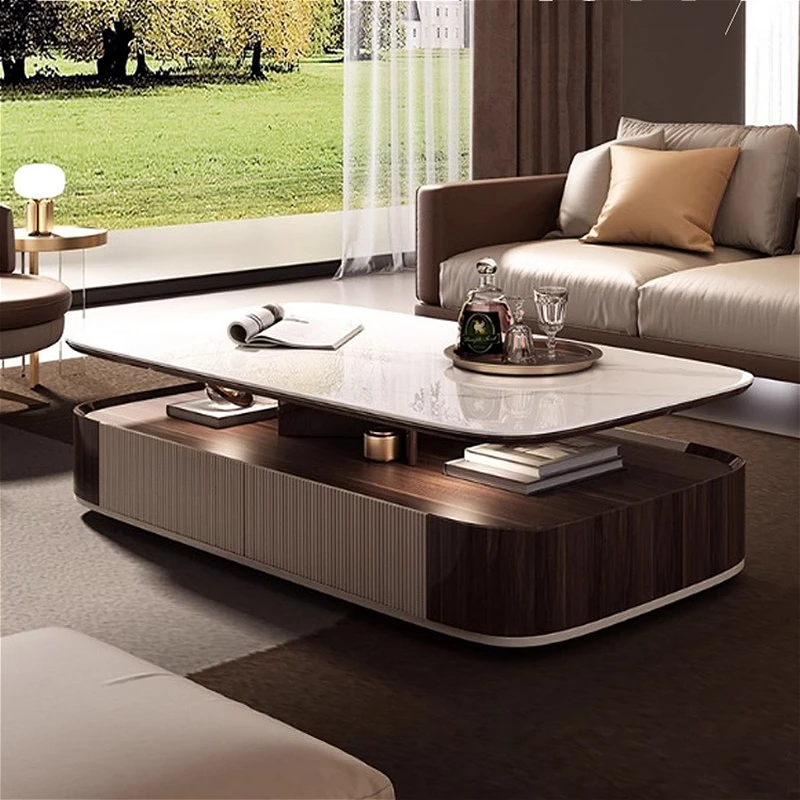 

Современные роскошные журнальные столики в скандинавском стиле, креативная гостиная, высококачественный чайный столик из каменной плиты, дизайн для хранения, мебель для дома, Muebles FYCT