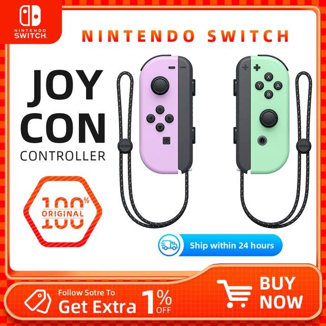 Nintendo Switch Joy Con Set (L+R) Pastel Purple / Pastel Green for Nintendo  Switch OLED Joy-Con Mulitiplayer Games Joycon Handle - AliExpress