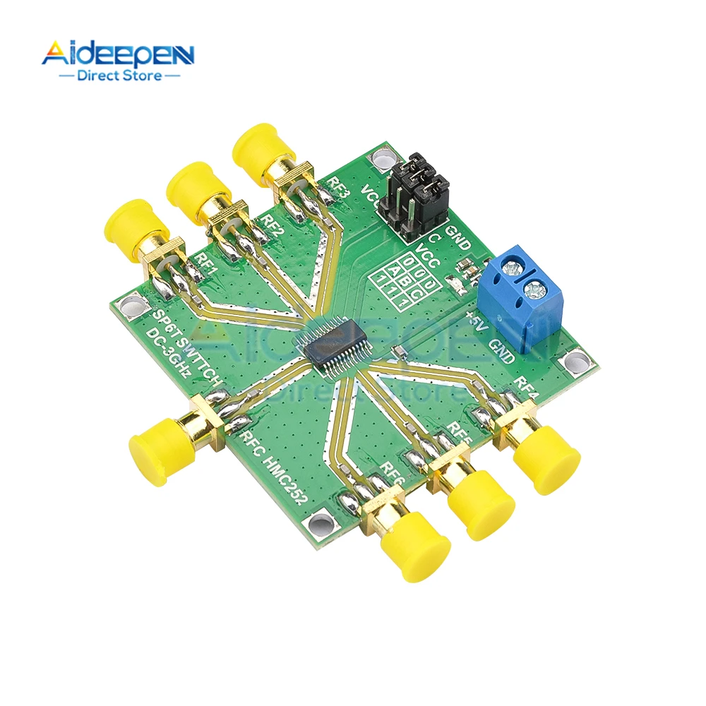 Nieodblaskowy moduł przełącznika RF Moduł przełącznika RF Jednobiegunowy 6-rzutowy nieodblaskowy element elektroniczny HMC252 DC-3 GHz