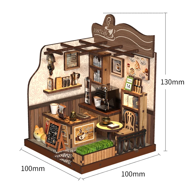 DIY Houten Poppenhuizen Miniatuur Assemblagemodel Kit 3D Puzzel Met Licht Meubilair Cottage Poppenhuis voor Vrienden Kerstcadeaus