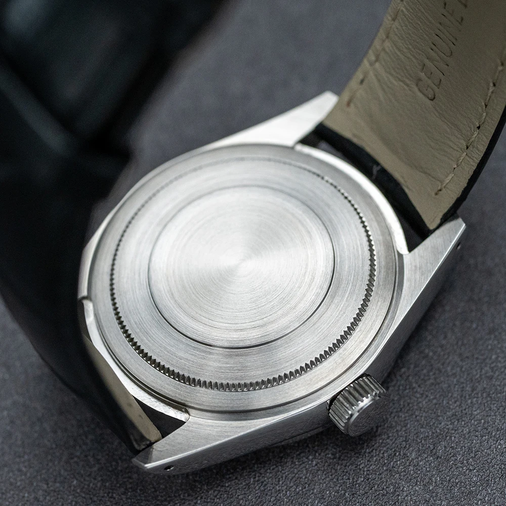 Proxima PX1690-369 37mm Simple Men Watches SW200 Movement Automatic Mechanical Leather Bracelet 20 Bar Waterproof Luminous