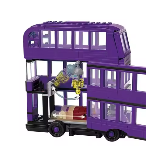 Double-deck Bus Magical Knights Book Building Block Toys Brick for Kids Children Gift