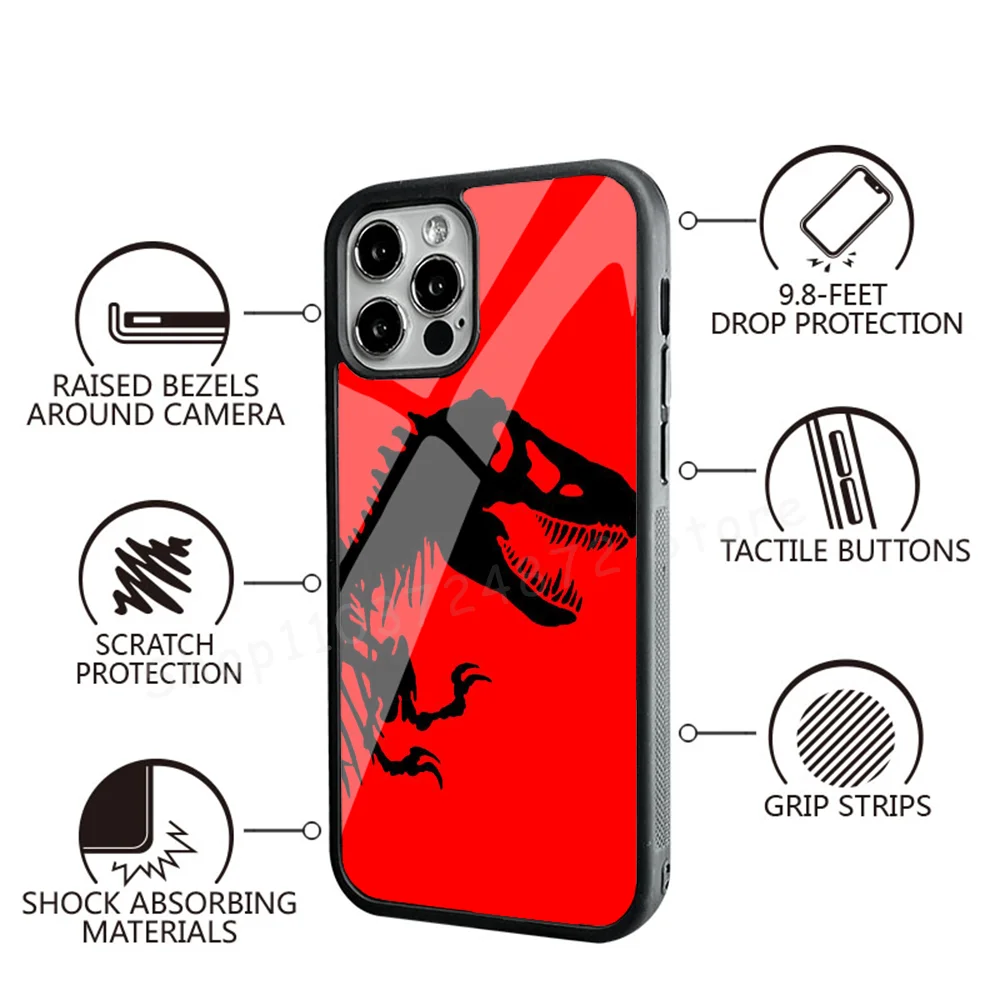 Jurassic Park Phone Case Strong Magnetic For IPhone 15 14 13 Pro Max 11 12 Mini For Magsafe