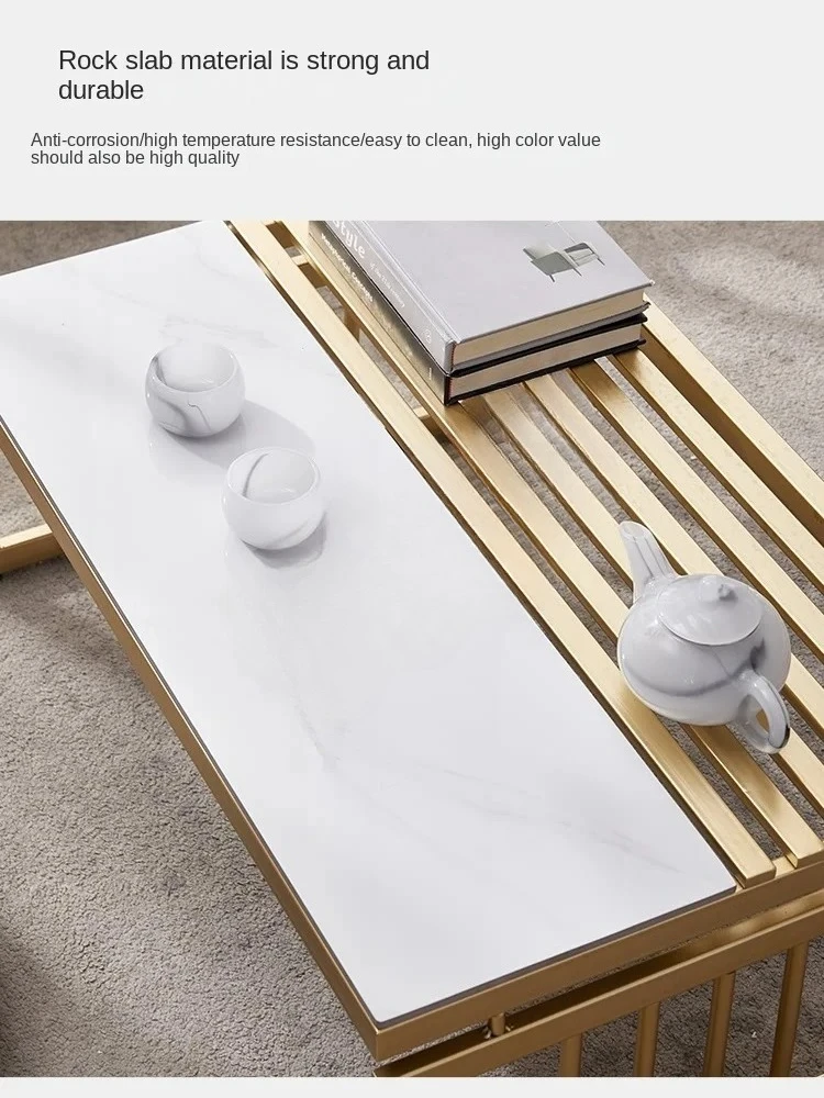 Japanese Tatami Small Coffee Table Light Luxury Bedroom Living Room Balcony Sitting Floor Stone Plate Small Tea Table
