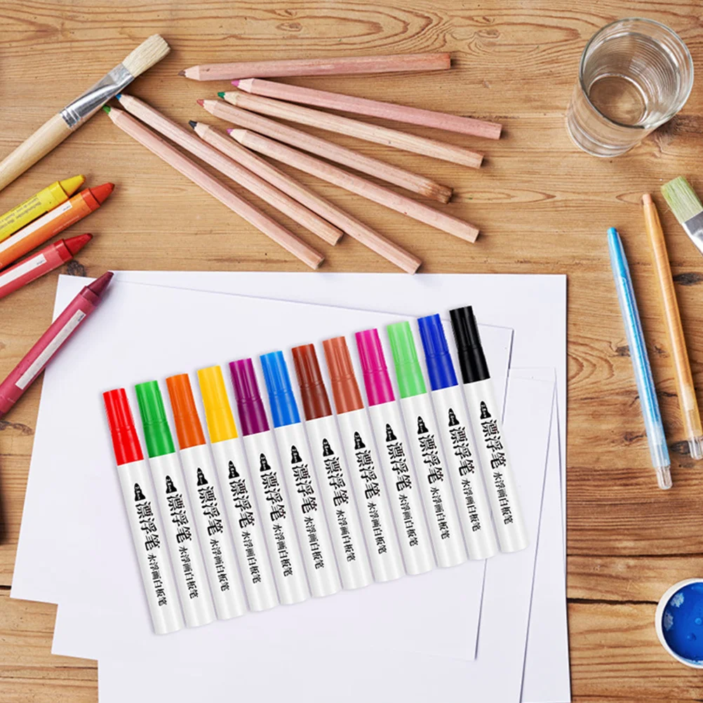 1 セット 1 セットの水に浮かぶペン消去可能な絵画マーカーポータブル落書きアートクリエイティブ教育学用品